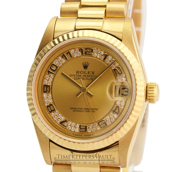 Rolex Lady Datejust 68278 18k Yellow Gold Factory - Picture 1 of 7